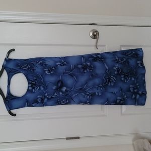 Shades of blue scoop neck  Dress